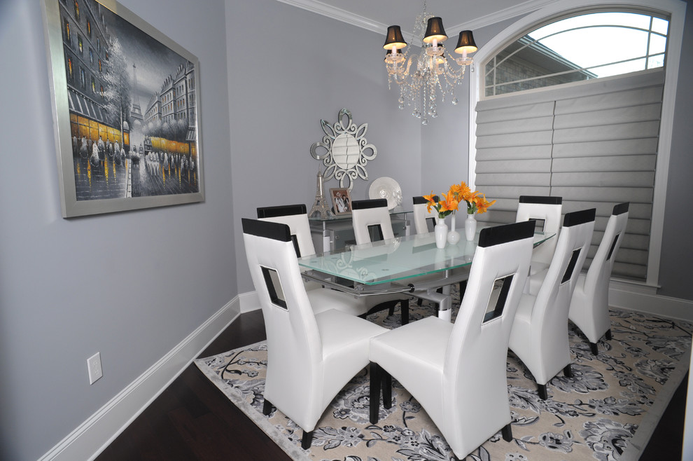 This is an example of a contemporary dining room in Charlotte.