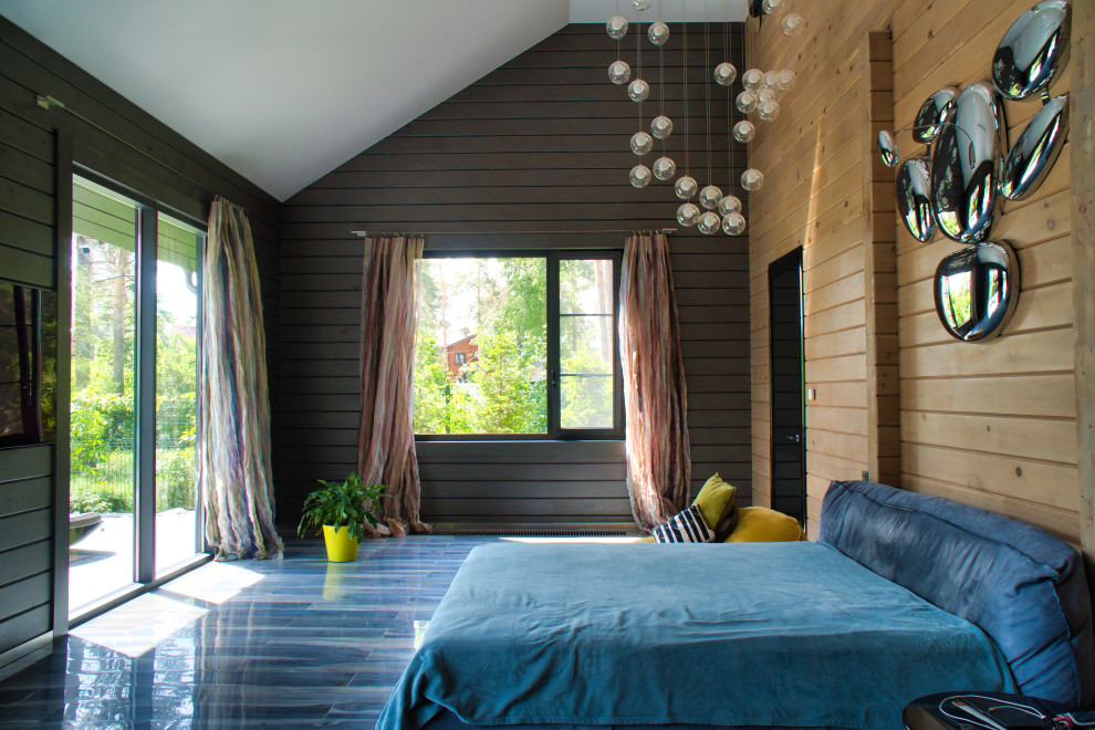 Одноэтажный загородный дом с вторым светом