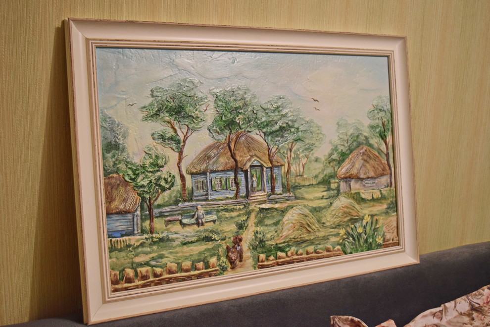 Рельефная картина Домик в деревне