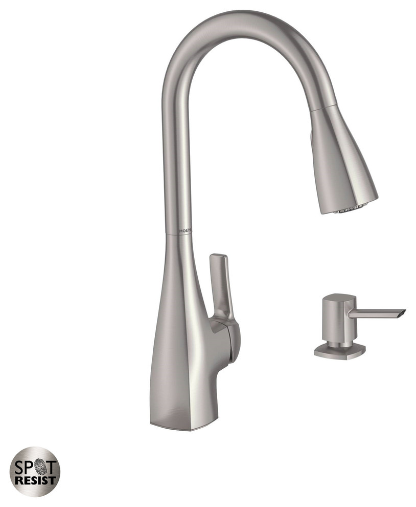 Moen 87599 Kiran Pullout Spray HighArc Kitchen Faucet Transitional Kitchen Faucets by