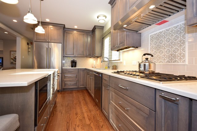 Edison Park Bungalow Gray Kitchen Transitional Kitchen