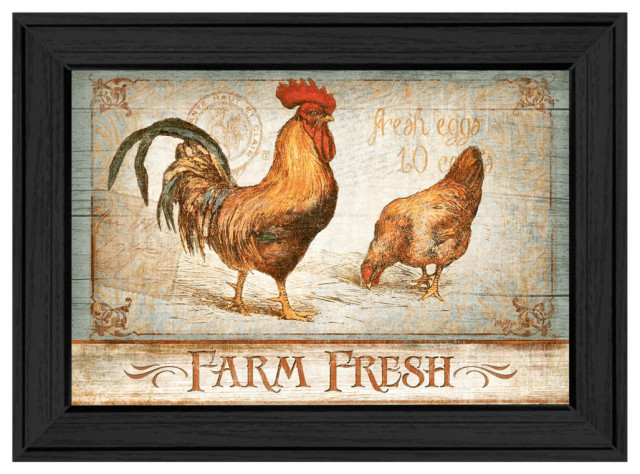 Farm Fresh Black Framed Print Wall Art