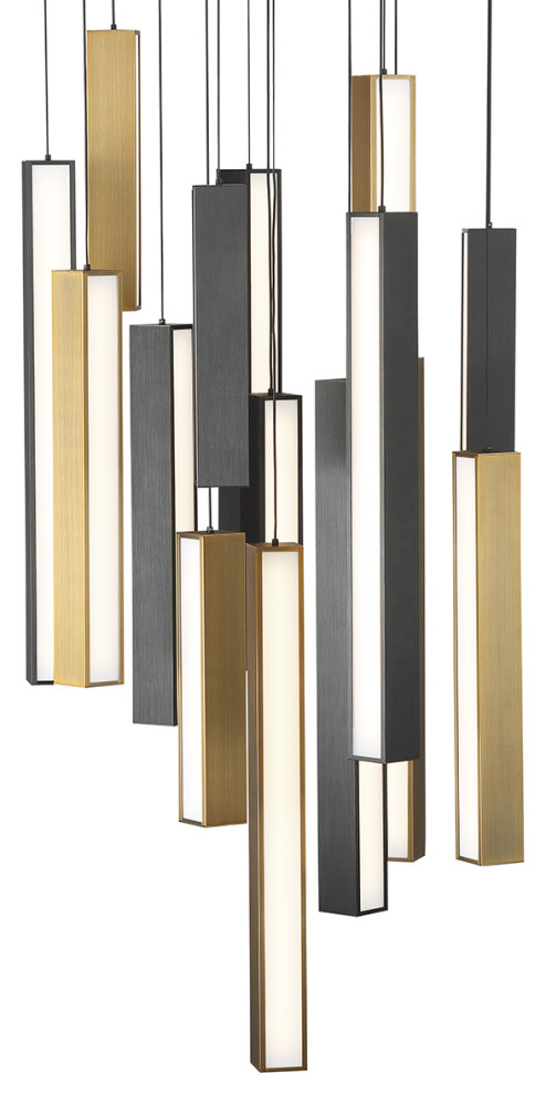 Modern Forms Chaos LED Chandelier PD-64815R-BK/AB-BK - Modern - Pendant ...