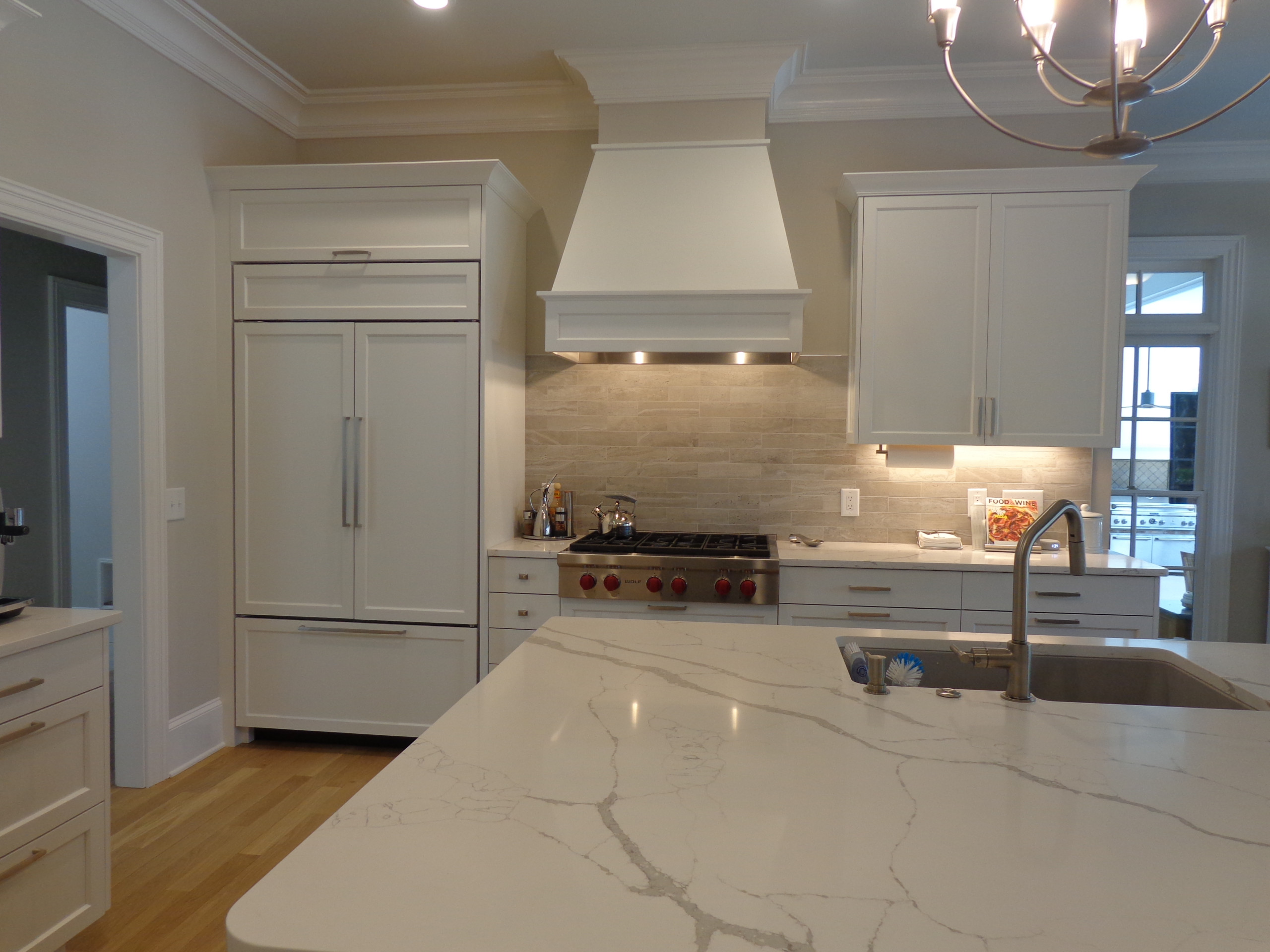 Painted Kitchen with Stained Island