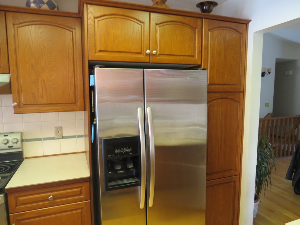 Example of a mountain style kitchen design in Calgary