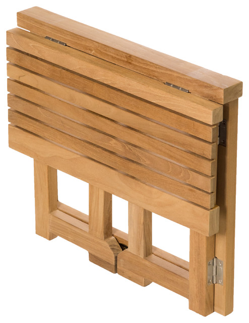 Gateleg Teak Folding Shower Bench - Modern - Shower Benches & Seats ...