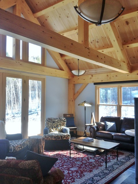 Timber Frame Addition to a Log Cabin in Vermont 