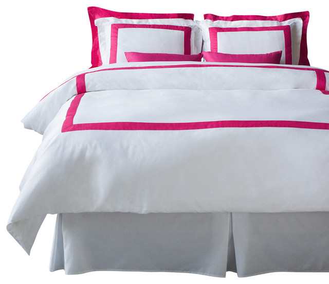 Lacozi Hot Pink Duvet Cover Set Contemporary Duvet Covers And