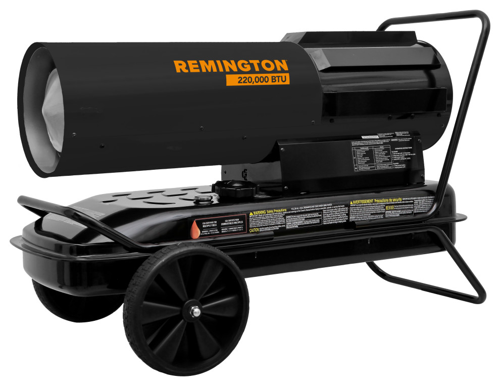 Remington 220,000 BTU Silent Drive Kerosene Forced Air Heater Black