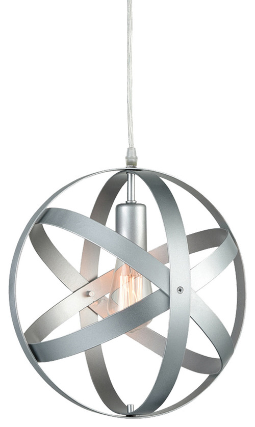 Modern Pendant Lighting Kitchen Globe Pendant Light Silver Gray