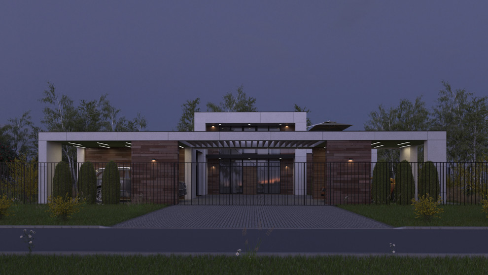 Одноэтажный жилой дом с антресолью. "Яблони-парк", г. Пенза.