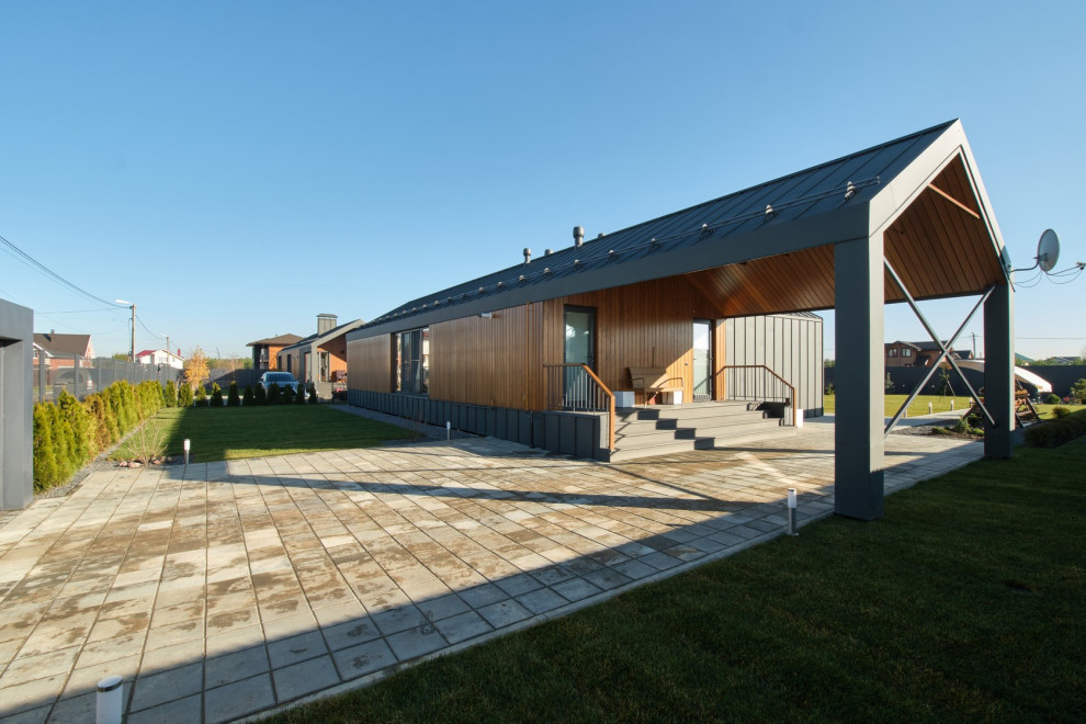 Загородный одноэтажный жилой дом