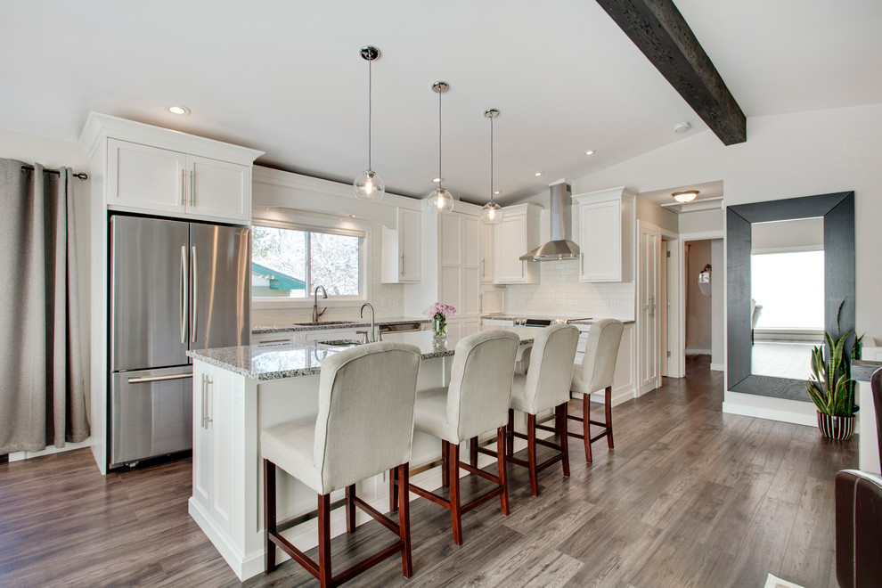 Inspiration for a transitional kitchen remodel in Calgary