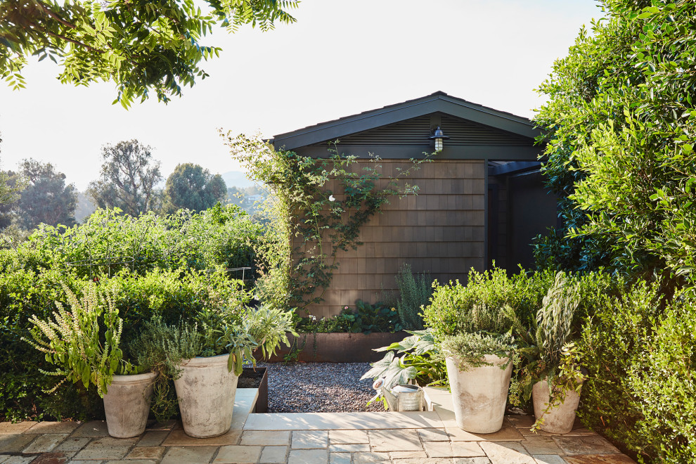 This is an example of a country detached garden shed in Los Angeles.