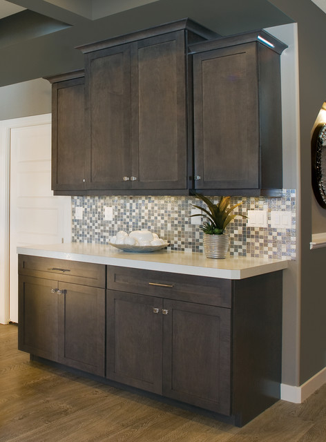 Shades Of Grey Contemporary Kitchen By Huntwood Custom Cabinets