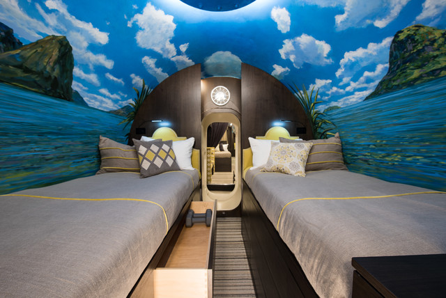 Tiny Bedroom | Stylish Underground Shelter | Under Bed STORAGE - Modern