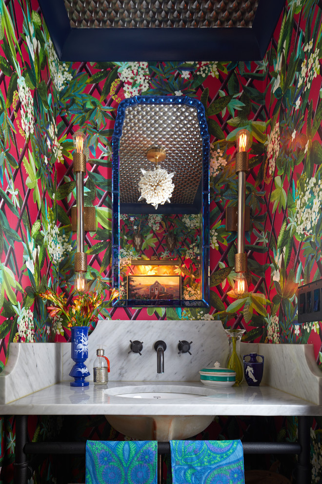 Wild Garden Powder Room - Eclectic - Powder Room - New York - by Jules ...