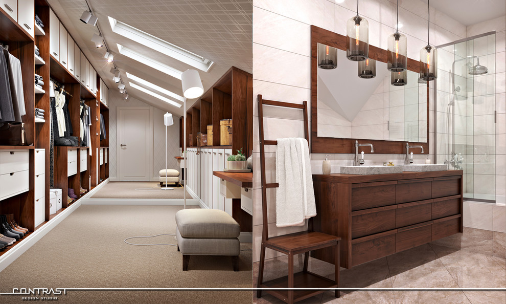 Ванная и гардеробная при спальне