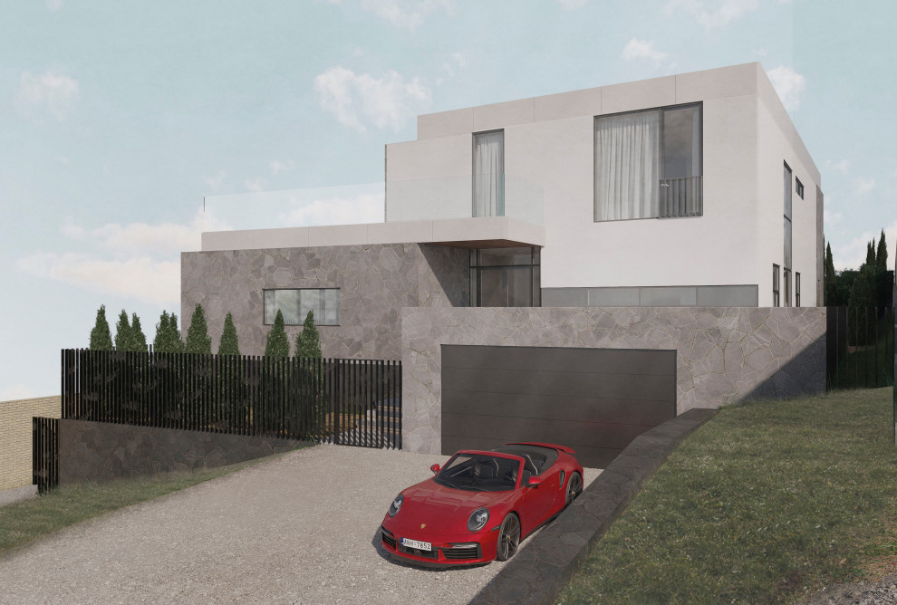 Вид на дом с подъездной дороги