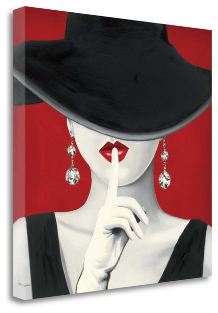 "Haute Chapeau Rouge I" By Marco Fabiano, Giclee Print on Gallery Wrap Canvas