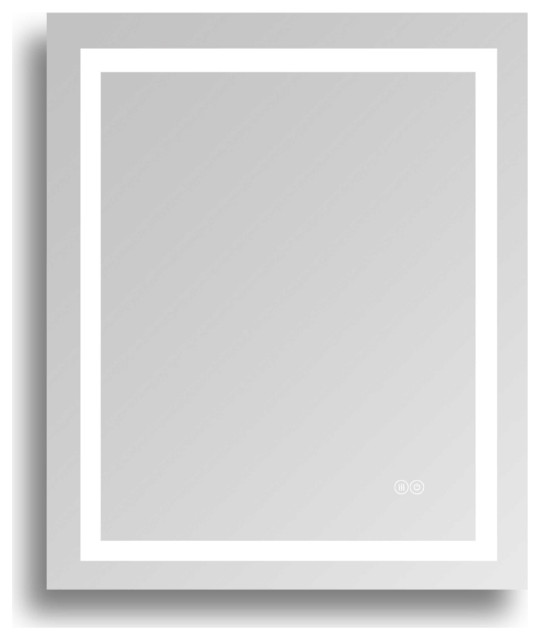 Vyaya Frameless AntiFog Wall Bathroom Vanity Mirror In Silver VYYM90930 Modern Bathroom