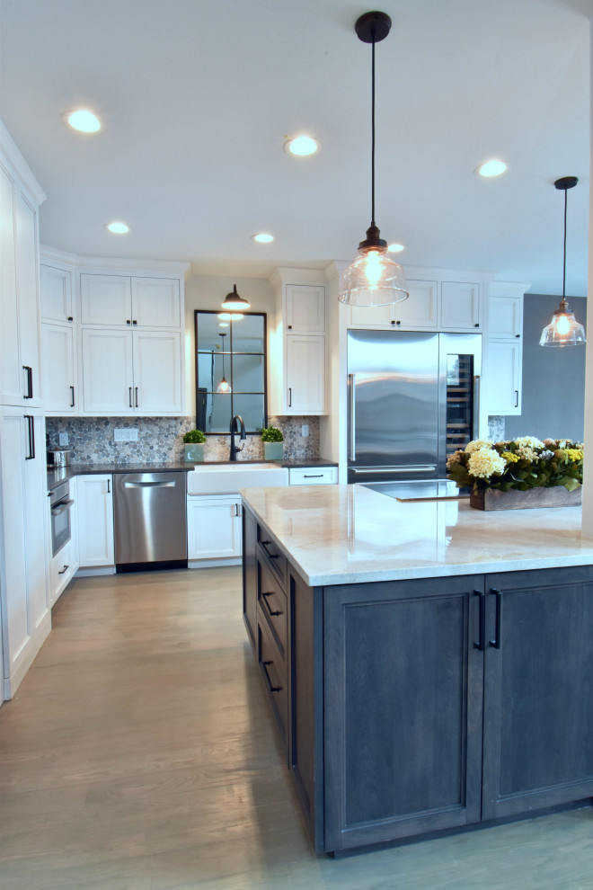 Transitional kitchen photo in Denver