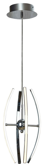 M1297 - 4 Light LED Array Pendant, Vertical Curved design - Modern ...