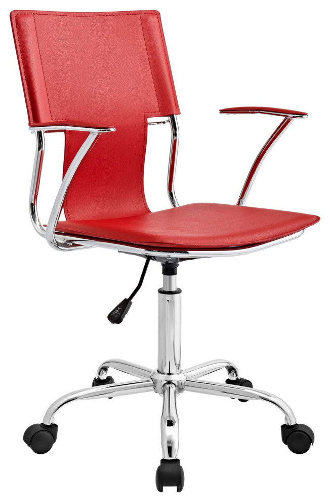 Studio Faux Leather Office Chair, Red