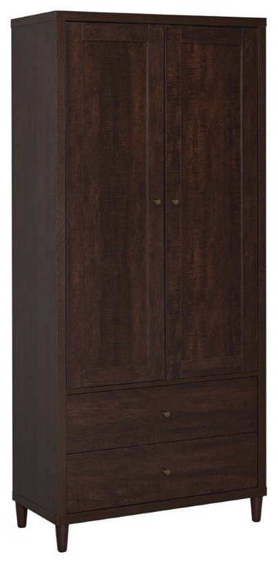 Coaster Transitional Wood 2-Door Accent Storage Cabinet in Tobacco