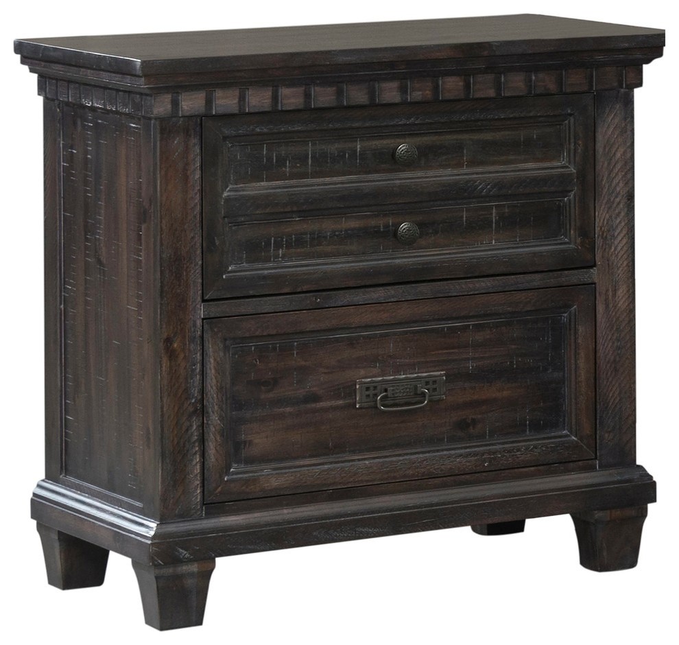 Picket House Furnishings Steele Nightstand In Smokey Gray Oak Traditional Nightstands And Bedside Tables By Picket House