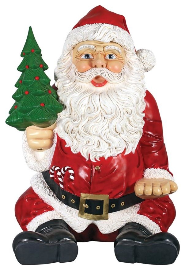 Giant Sitting Santa Claus Statue With Hand Seat Contemporary