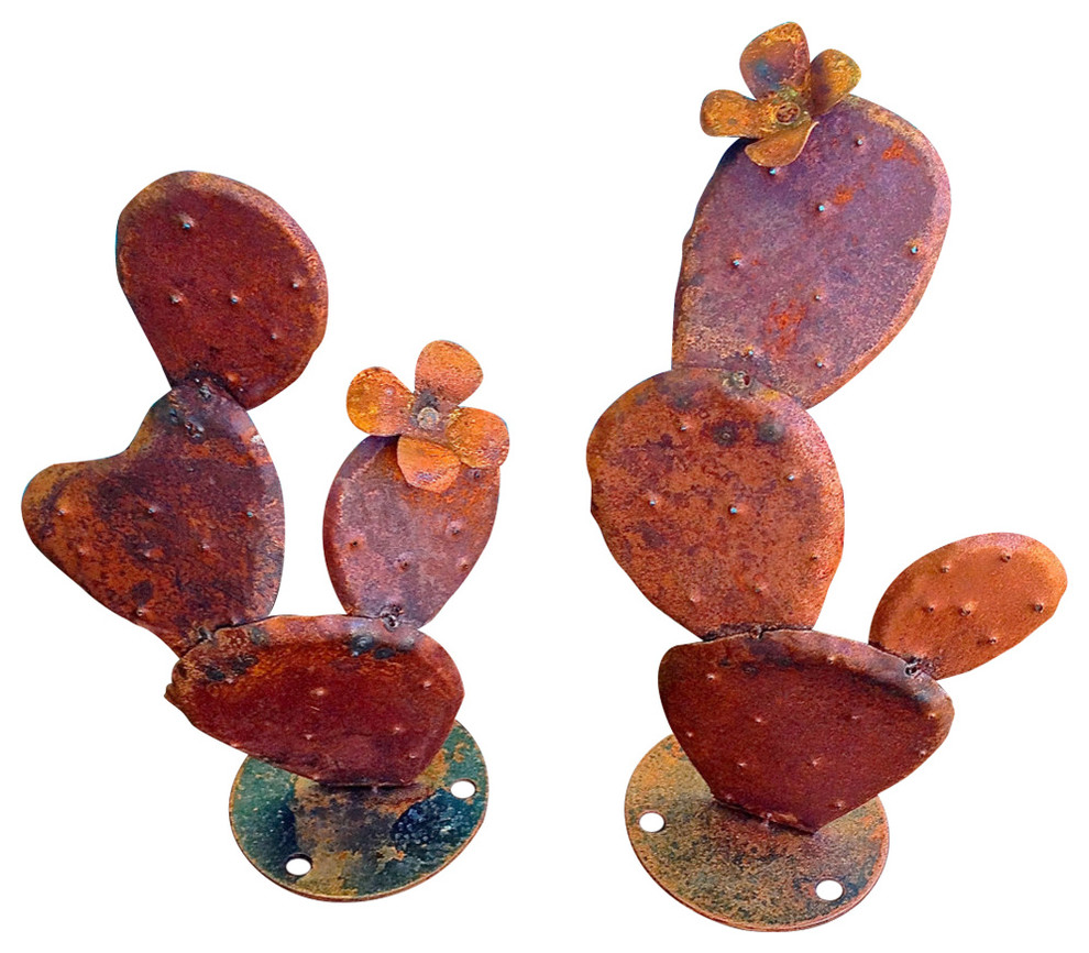 Steel Rustic Baby Prickly Pears, Set of 2