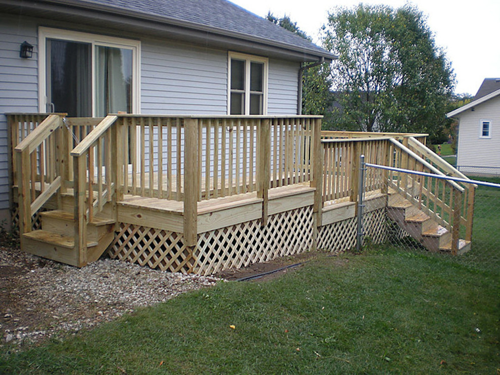 Deck - mid-sized backyard deck idea with no cover