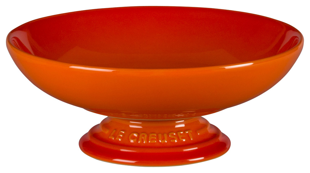 Le Creuset Flame Stoneware Footed Serving Bowl Le Creuset Flame Stoneware Footed Serving Bowl