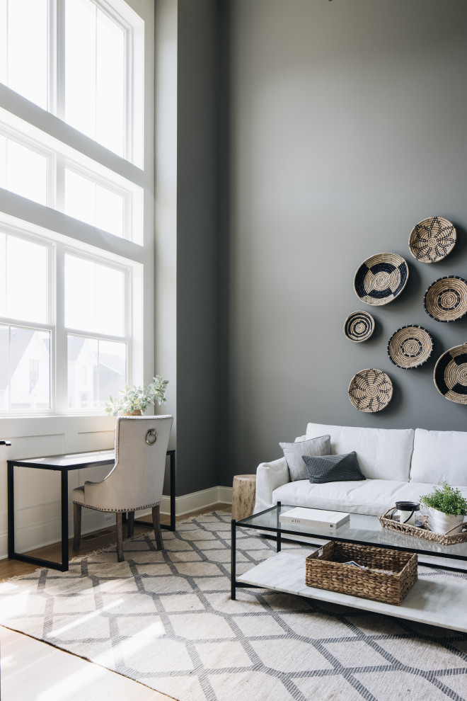 Inspiration for a transitional home design remodel in Chicago
