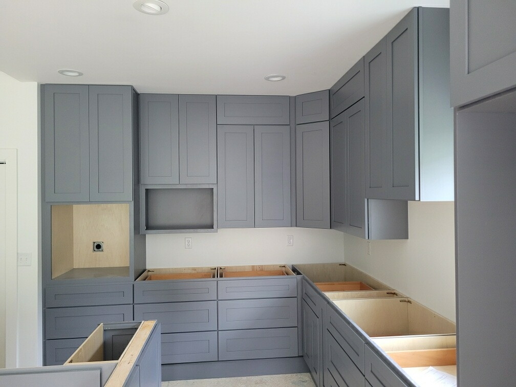 Slate Blue Custom Kitchen Cabinets