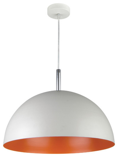 Inside - half dome pendant light, orange