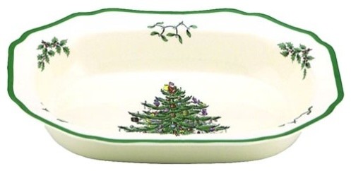 Spode Christmas Tree Open Vegetable Dish Holiday Dinnerware By Char Crews Inc