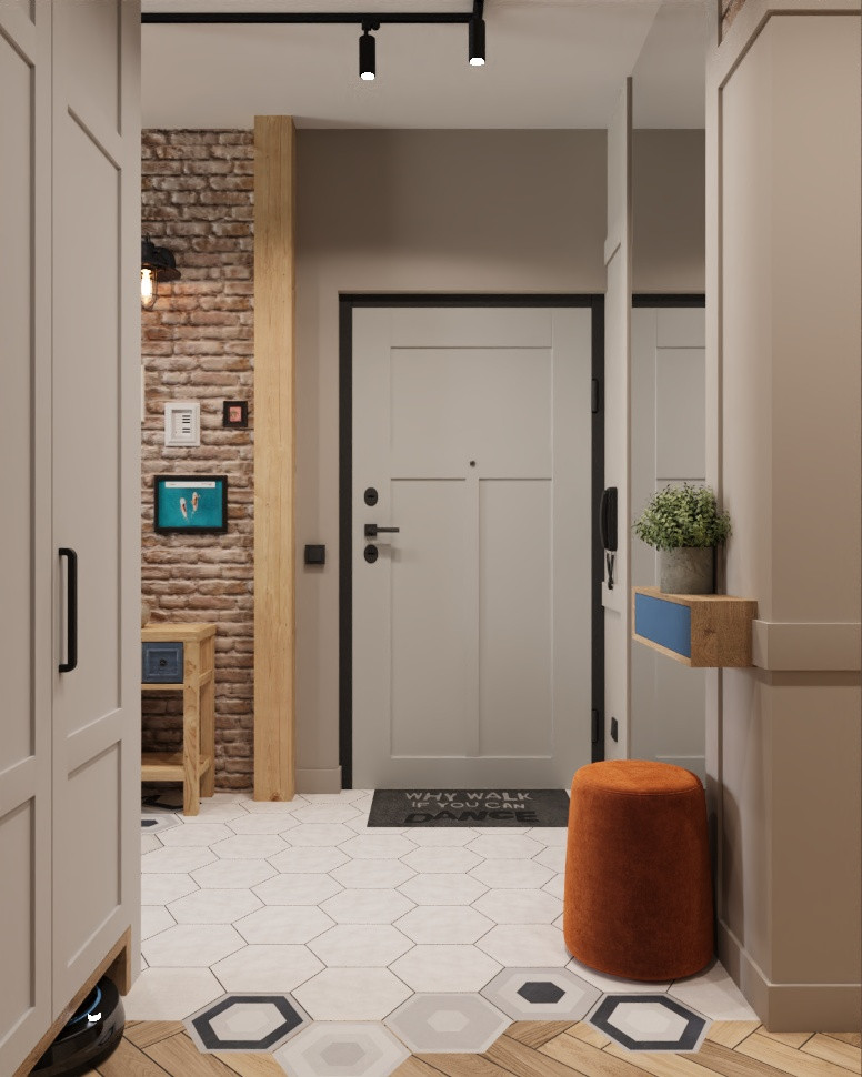 Проект квартиры для девушки 67 кв.м