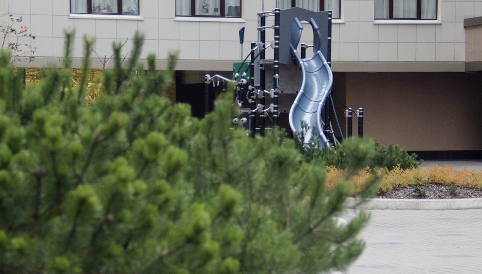 Сад на крыше паркинга