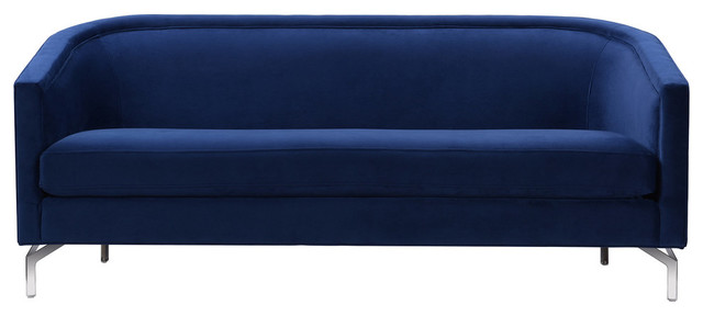 Annette Cabriole Sofa Navy Blue