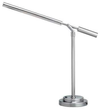 Desk Lamps: 20 in. Matte Silver Desk Lamp T59BNR