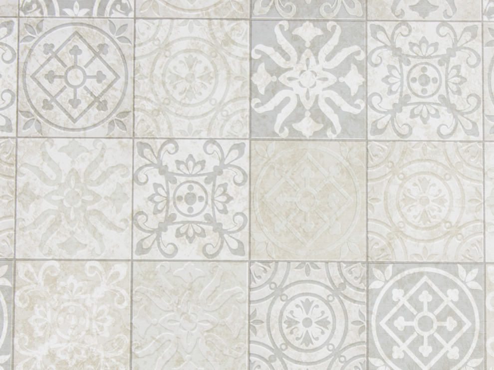 Tiles Antique Adhesive Film Set of 2 Contemporary Wall Decals by