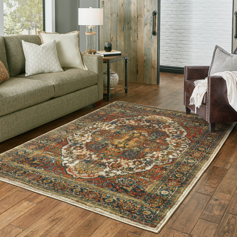 Oriental Weavers Sedona 6382B Red RUG, 3'10"x5'5" Mediterranean