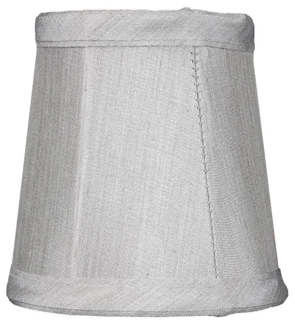 Stretch Clip-On Candlelabra Clip-On Lamp Shade, Gray