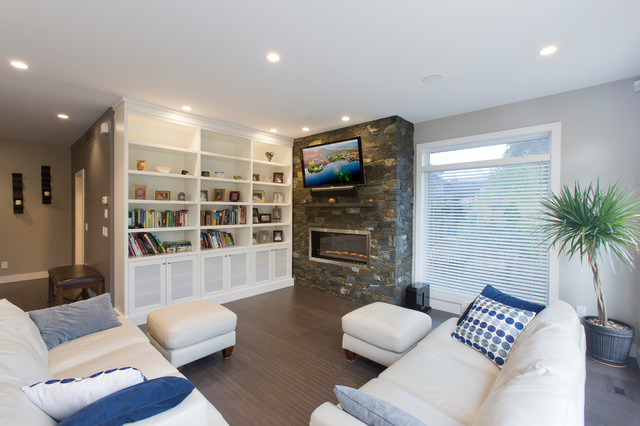 modern shaker style living room