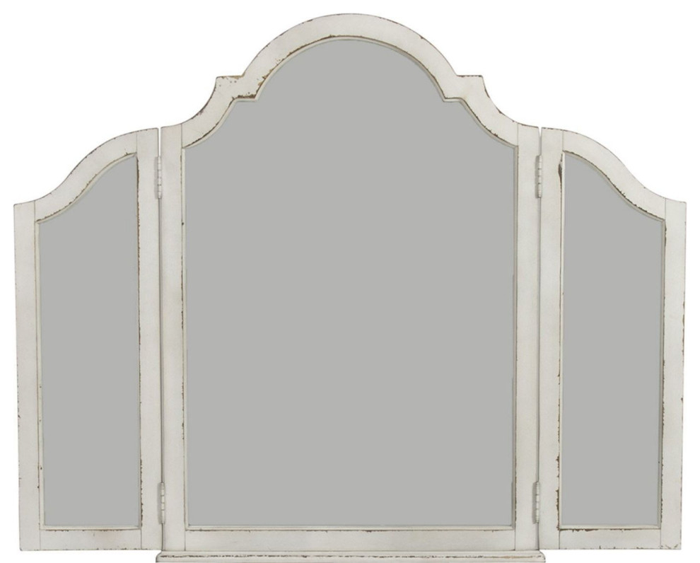 Liberty Furniture Magnolia Manor Vanity Mirror in Antique White