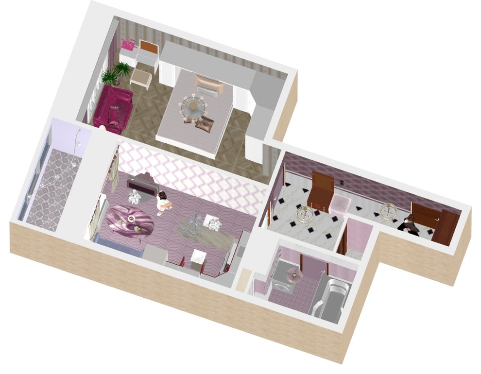 Экспресс 3D дизайн  1 кв.ры в ЖК Триумф Парк