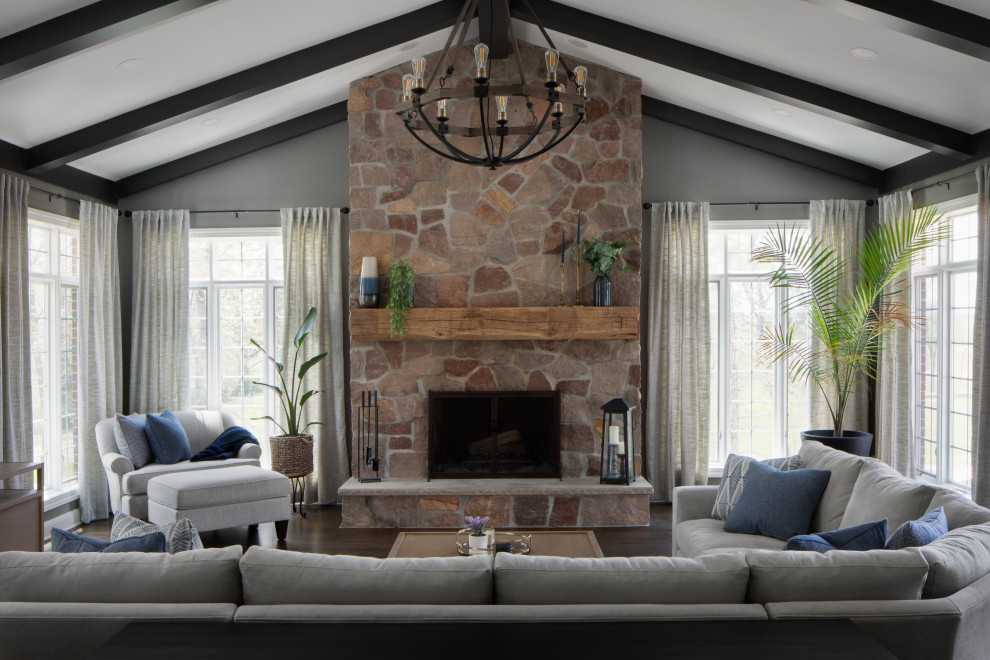 Bonniwell Whole Home Transformation - Transitional - Living Room ...