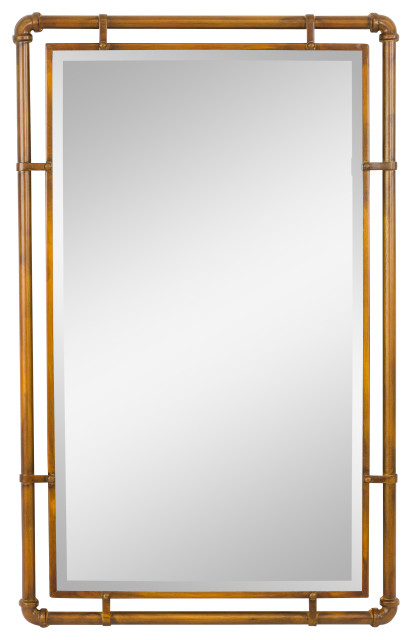 Morse Industial Metal Wall Mirror Copper Mirrors By Aspire Home Accents Inc Houzz - Copper Wall Mirror Rectangle